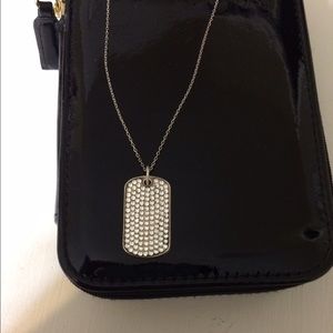 Swarovski  Crystal Dog tag necklace